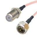 Pigtail F zástrčka/F zásuvka RG316 50ohm 5m