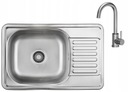 Steel Sink 66x42x16 Batéria Satin Smooth Kate