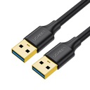 Uzelený kábel USB - USB kábel (samec - USB 3.2 Gen 1) 1m čierny