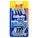 Holiace strojčeky GILLETTE Blue 3 Comfort 8 ks 6+2 žiletky