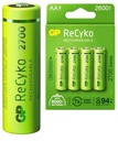 4x nabíjateľná článková batéria GP 2600mAh 1,2V AA