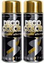 DECO COLOR LAK FARBA SPREJ ZLATÝ CHROM 2x 400ML