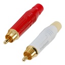 AMPHENOL ACPR-WHT ACPR-RED KONEKTORY RCA ZÁSTRČKA