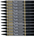 Pentel N850 okrúhly kôň čierny permanentný fix.