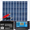 SOLÁRNY PANEL SOLAR BATÉRIA 20W 12V REGULÁTOR