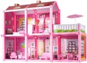 SET NÁBYTKU PRE BÁBIKA VILLA DOLLHOUSE RUŽOVÁ 44 CM