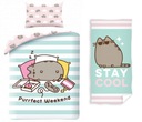 SET UTERÁK 70x140 + POSTEĽNOSŤ 140x200 PUSHEEN CAT LAZY