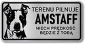 Znak pozornosti psa Amstaff