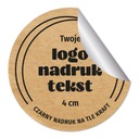 Nálepky LOGO TLAČ NÁVOD Kraft Eco Round x200