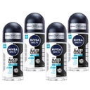 4 x NIVEA MEN Black&White Invisible Fresh Antiperspirant Roll on, 50 ml