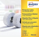 Odnímateľné cenové štítky Avery v kotúči PLR1226