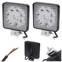 PRACOVNÁ LAMPA 9 LED halogénová 12V 24V IP67 25mm x2