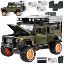 kovové AUTO, terénne auto, JEEP, pohon, zvuk, LED svetlo, 1:24