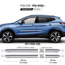 Nissan Qashqai II 2 - Chrómové lišty Ochranné dvere