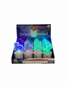 LED SVIEČKOVÁ VLOŽKA 13CM MULTICOLOR 12 SRDIEČKOVÝCH KUSOV