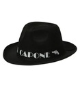 BLACK GANGSTER AL CAPONE HAT RETRO 20. roky 20. storočia