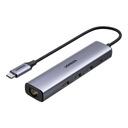 UGREEN CM473 ADAPTÉROVÝ ROZBOČ 5V1 USB-C 3XUSB-A 3.0 RJ45 ETHERNET 1000 MBPS