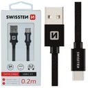 SWISSTEN USB / USB-C 3A nabíjací kábel 20cm