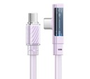 Mcdodo USB-C – USB-C CA-3454 uhlový káblový kábel 1,8 metra s LED fialovou