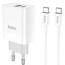 Zástrčka nabíjačky Hoco C80A-C + kábel USB-C