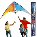 VEĽKÝ AKROBATICKÝ ŠPORTOVÝ ŠPORTOVÝ KITE 2 RIADKY 160X80CM 2 RIADOVÉ EAGLE DIEŤA