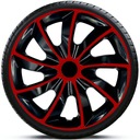 4x Náboje 16 QUAD BICOLOR BLACK RED SPORT