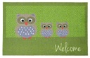 Rohožka Green Owls 45x75 cm