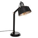 ČIERNA kovová PRIEMYSELNÁ STOLNÁ LAMPA 56 cm