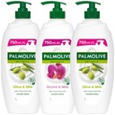 Palmolive Naturals Orchidea/Oliva & Milk Krémový sprchový gél Mix 3x750ml