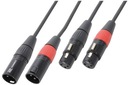 Signálny kábel 2x XLR (m) - 2x XLR (f) 0,5m