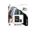 KINGSTON MEMORY CARD 64GB microSDXC CANVAS KL.10 UHS-I 100 MB/s + ADAPTÉR