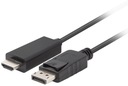 1m DisplayPort - HDMI vysokorýchlostný kábel