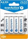 4x BATÉRIE AA R6 EverActive 2600mAh