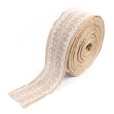 Jute Ribbon Tape Ribbon s čipkou 25 m x 7 cm