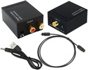 KONVERTOR Audio SPDIF digitálny Toslink miniJack 24 bit + optický kábel 100cm