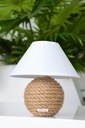 MINI nočná lampa Boho biela lampa ETNO trávová juta