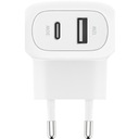 Belkin 2-portová nástenná nabíjačka: USB-C PD 3.1 PPS 30W + USB-A 12W, uhlová