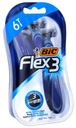 Pánske opakovane použiteľné holiace strojčeky 3 BLADES BIC Flex 3 6 ks.