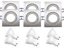 Sada stropných halogénových svietidiel 6x + 3,5W žiarovky