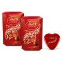 Lindt LINDOR Pralinky mliečna čokoláda 2x + srdiečko