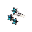 Strieborný prsteň s kr. Swarovski BBL Stars