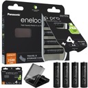 4x PANASONIC ENELOOP PRO R6 AA 2500 mAh dobíjacie batérie 4BL + BOX