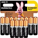 12x ORIGINÁLNE ALKALICKÉ BATÉRIE DURACELL LR3 AAA Platnosť 10 rokov