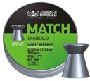 JSB Match Diabolo Ľahké pelety 4,49 mm 0,500 g