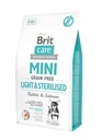 BRIT CARE MINI GRAIN FREE LIGHT / STERILIZOVANÉ 7 kg