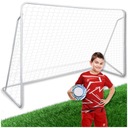 FUTBALOVÁ BRANKA 215x155 cm PRENOSNÁ PEVNÁ KOVOVÁ + KOTVOVÁ SIEŤ