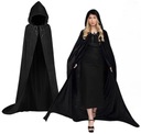 HALLOWEENSKÝ KARNEVAL V KOSTÝME LONG CAPEA BLACK WIZARD 158/164