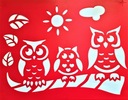 Maliarska šablóna DXL-366 OWLS FAMILY