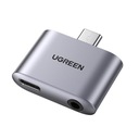 Ugreen CM231 USB-C mini jack 3,5 mm audio adaptér – sivý