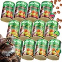 Cat Wet Food v plechovke chutí zmesi 12 x 415 g Hocky Cat 75% mäsa